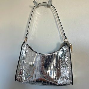 Shiny silver metallic purse from Shein